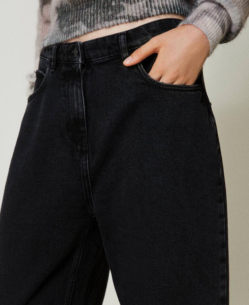 Scee by twin set Jeans nero carrot fit cinque tasche Sottocosto