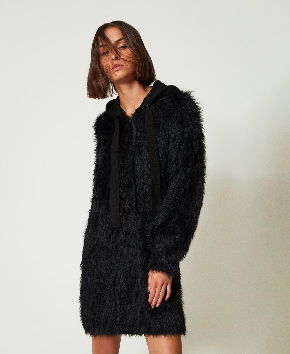 Scee by twin set Cappotto MYFO in maglia con cappuccio Sconto
