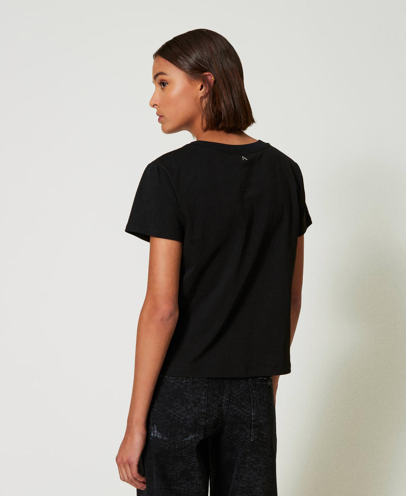 Scee by twin set T-shirt con ricami in organza Economico