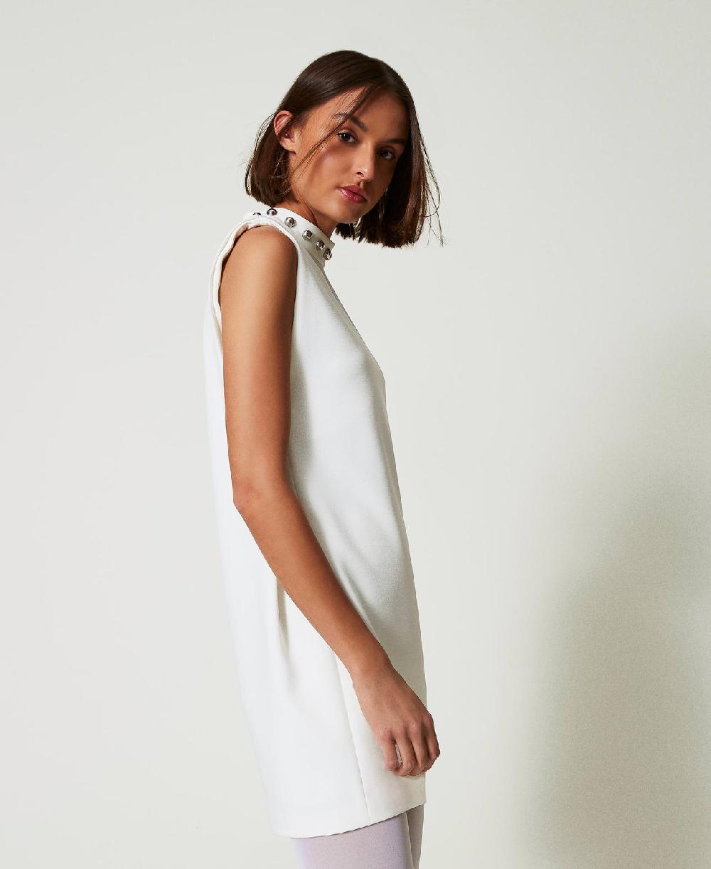 Scee by twin set Abito in crêpe cady con perle metalliche Online