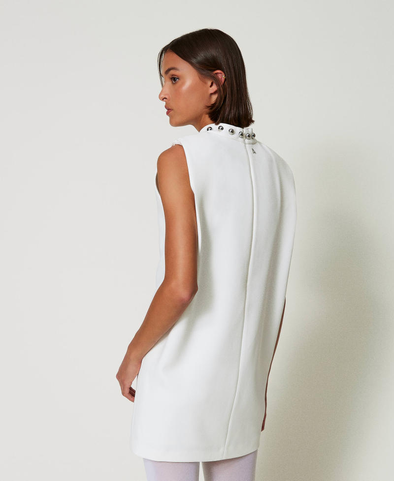 Scee by twin set Abito in crêpe cady con perle metalliche Online