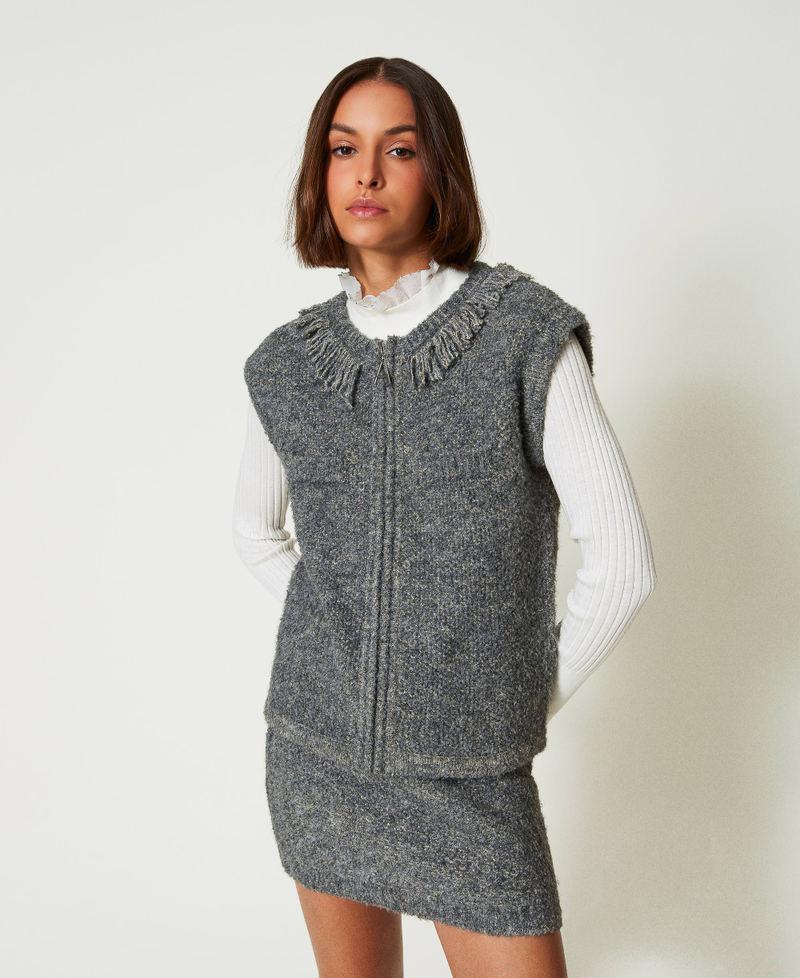 Scee by twin set Minigonna in maglia bouclé riciclata Saldi