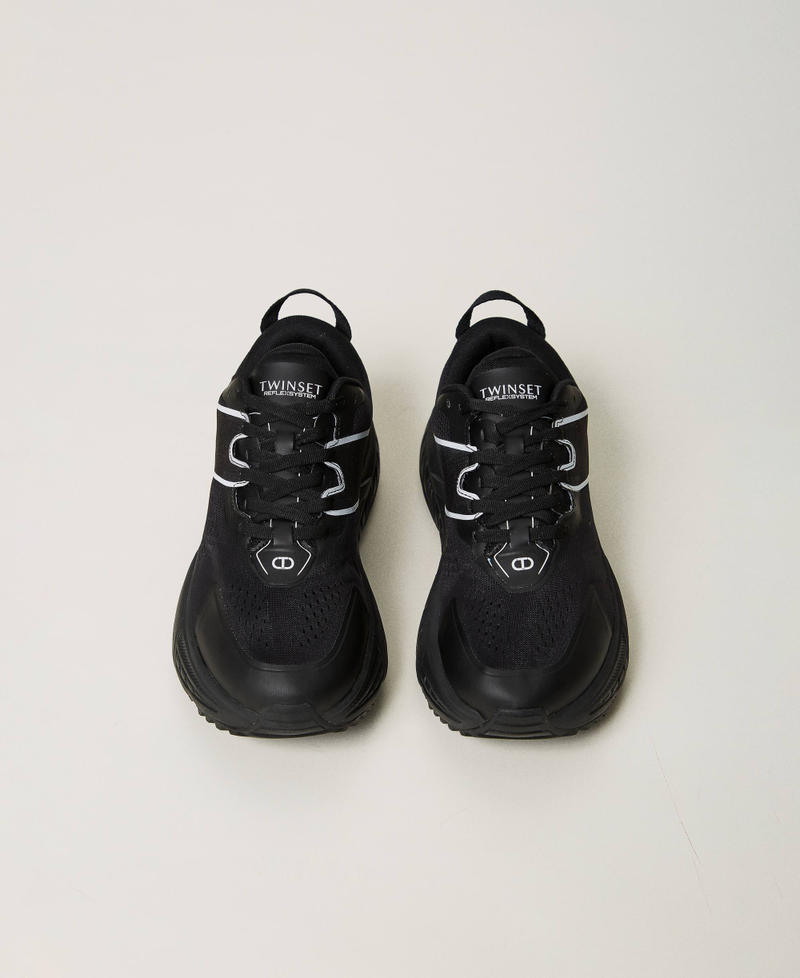 Scee by twin set Sneakers Fessura a righe con logo a contrasto Saldi Di Fabbrica