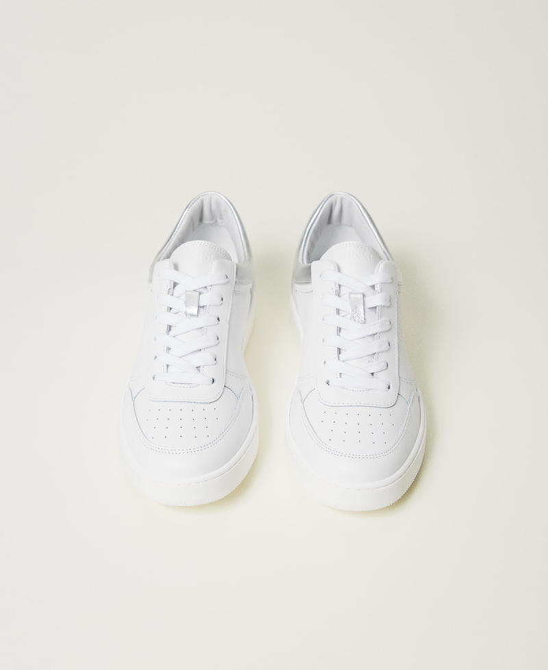 Scee by twin set Sneakers in pelle con inserti laminati Vendite Flash
