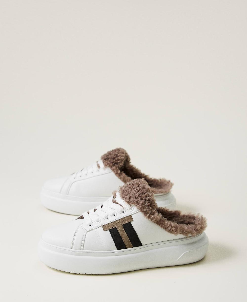 Scee by twin set Sneakers slide con faux fur Shopping Online