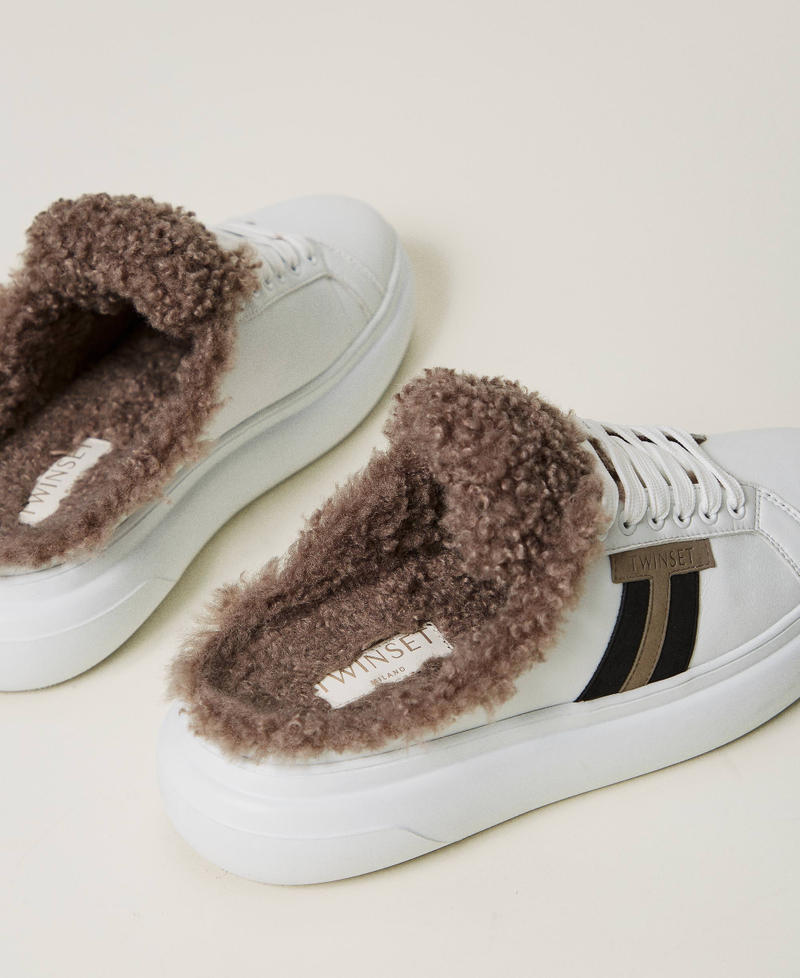 Scee by twin set Sneakers slide con faux fur Shopping Online