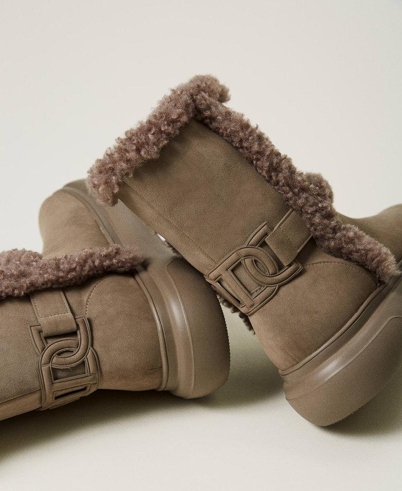 Scee by twin set Stivaletti con dettagli in faux fur Affare Del Giorno