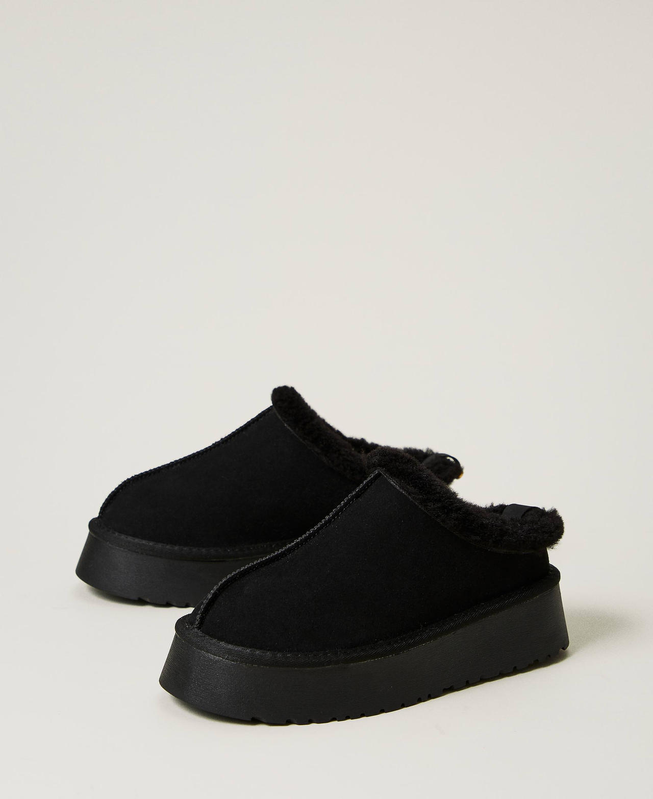 Scee by twin set Scarpe sabot con faux fur Presa