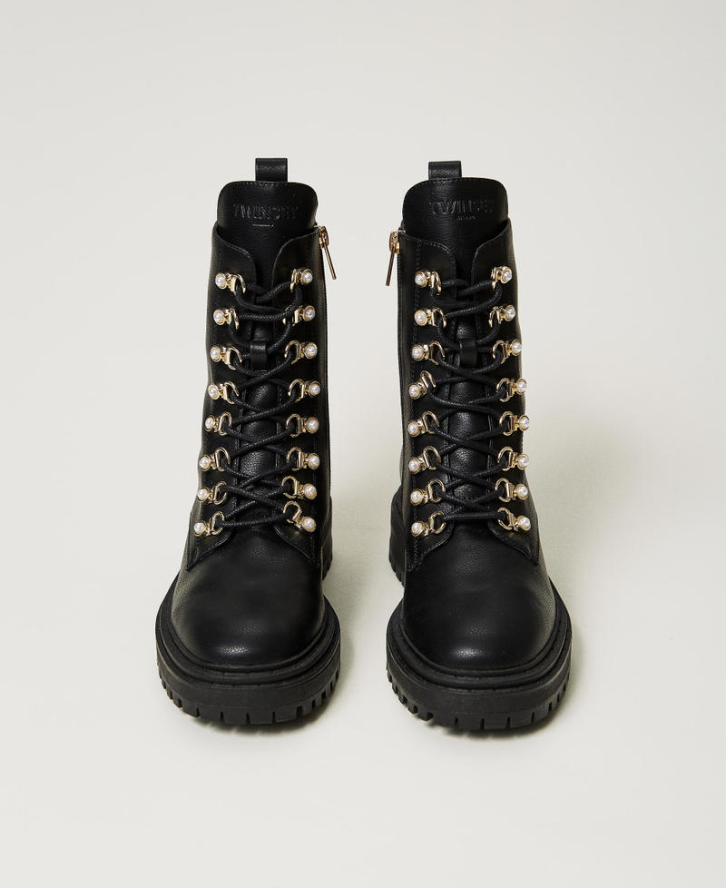 Scee by twin set Anfibi trekking con perle Outlet