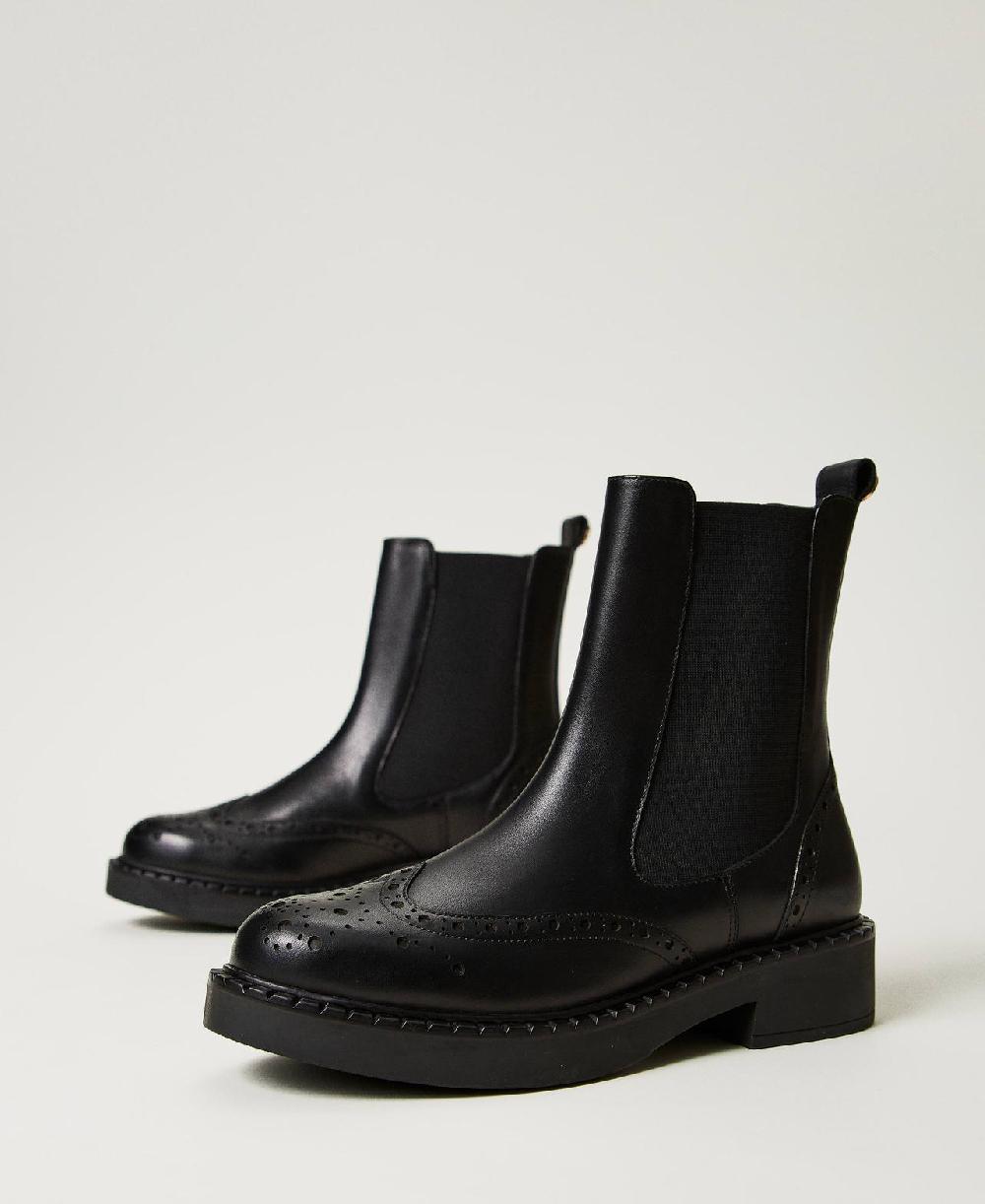 Scee by twin set Stivaletti chelsea in pelle Vendite Flash