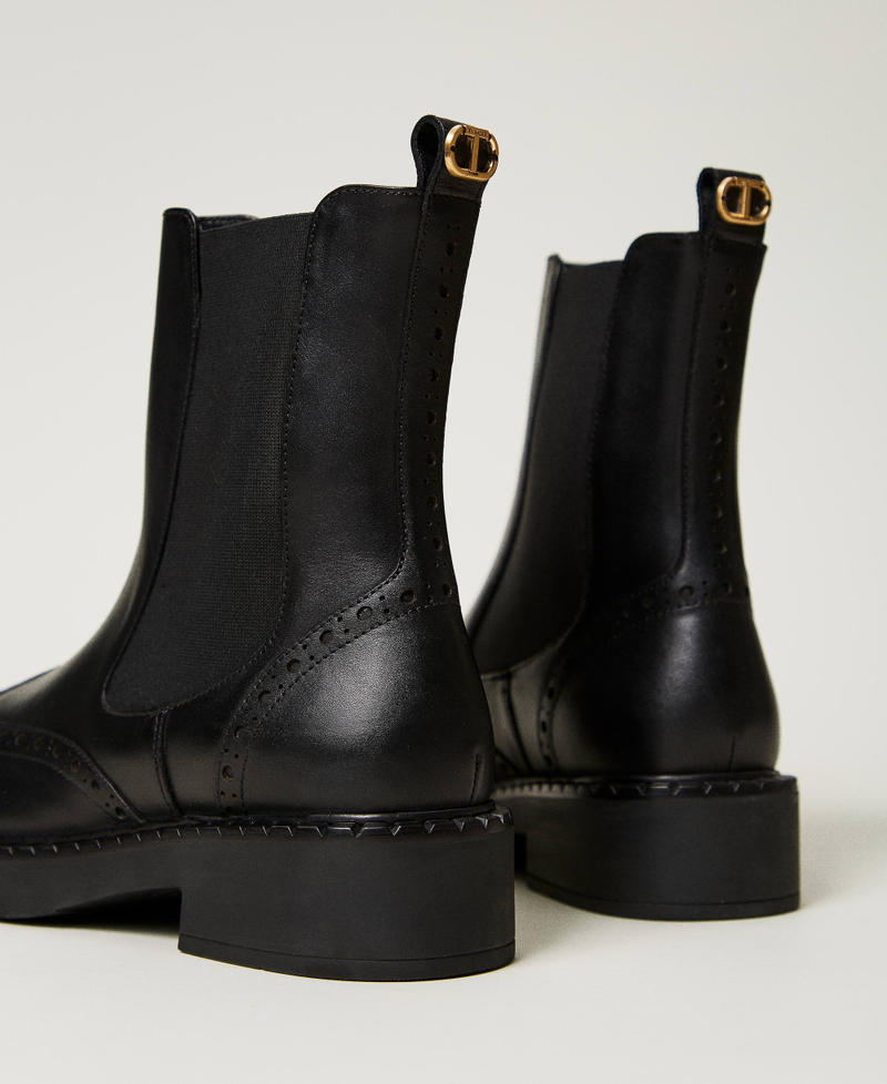 Scee by twin set Stivaletti chelsea in pelle Vendite Flash