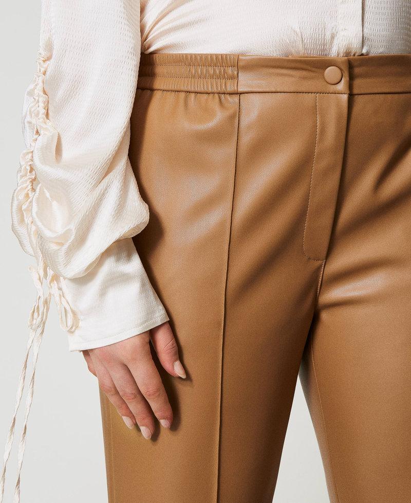 Scee by twin set Pantaloni effetto pelle con elastico Moda