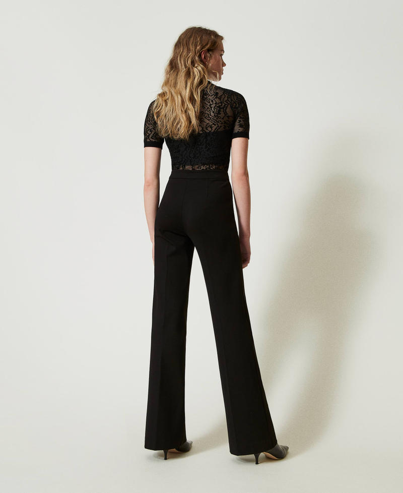 Scee by twin set Pantaloni straight leg con cinturino Oval T Italia