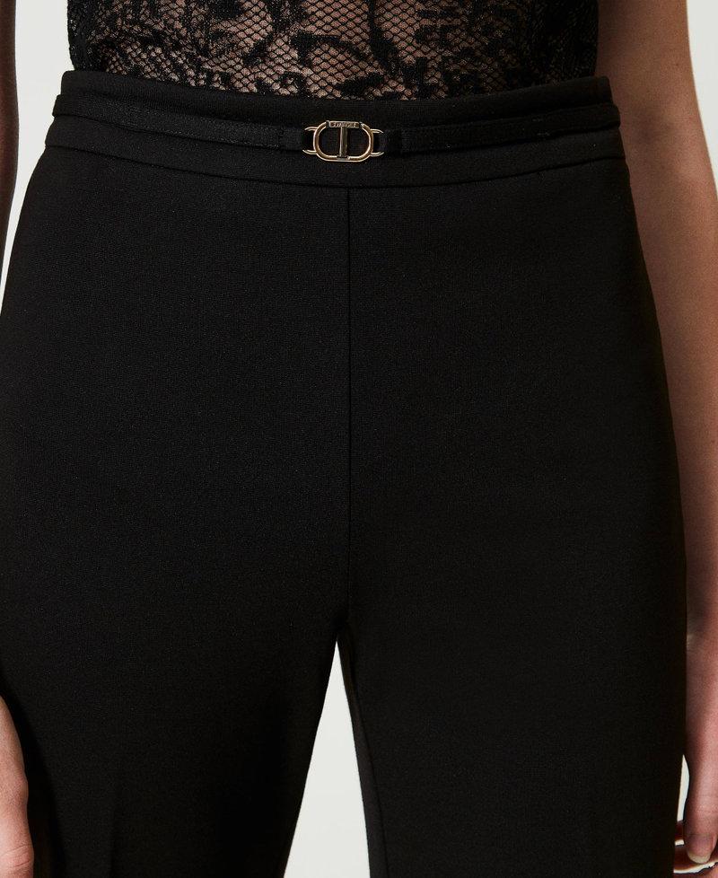 Scee by twin set Pantaloni straight leg con cinturino Oval T Italia