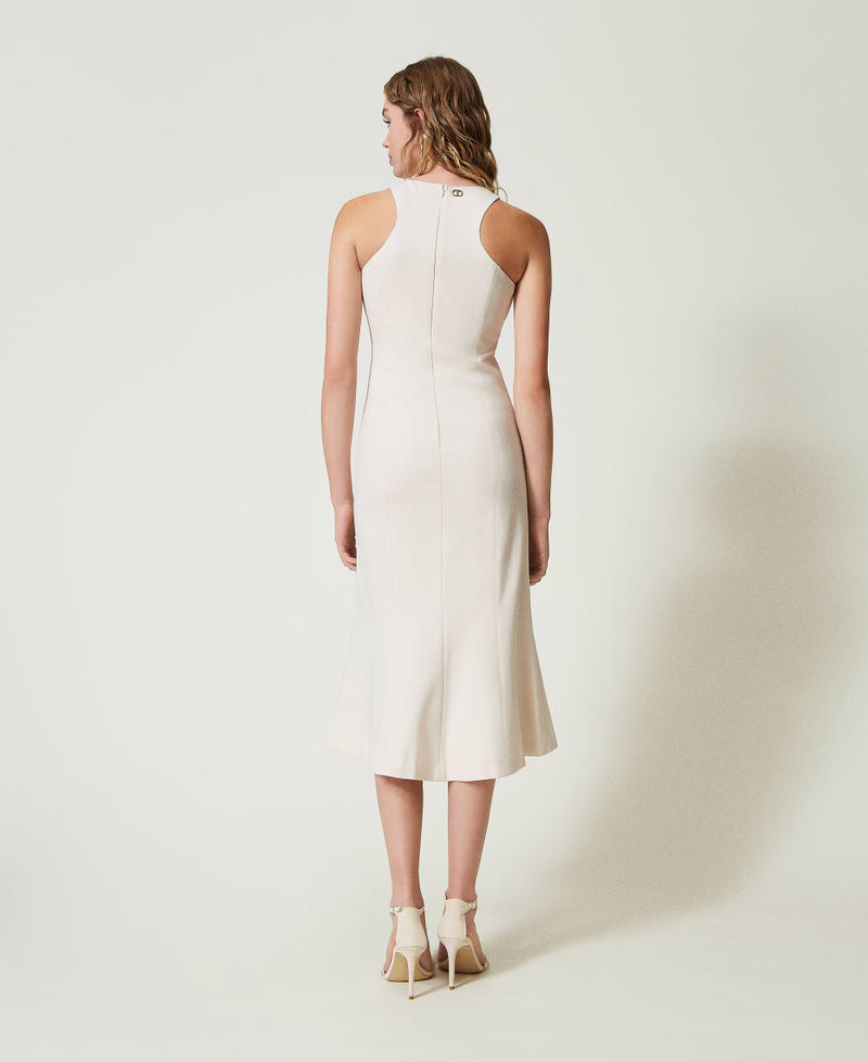 Scee by twin set Abito longuette con scollatura all'americana Nuovo