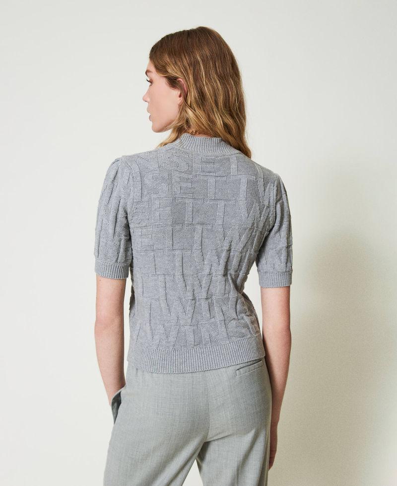 Scee by twin set Maglia in cotone e cashmere con logo Vendita