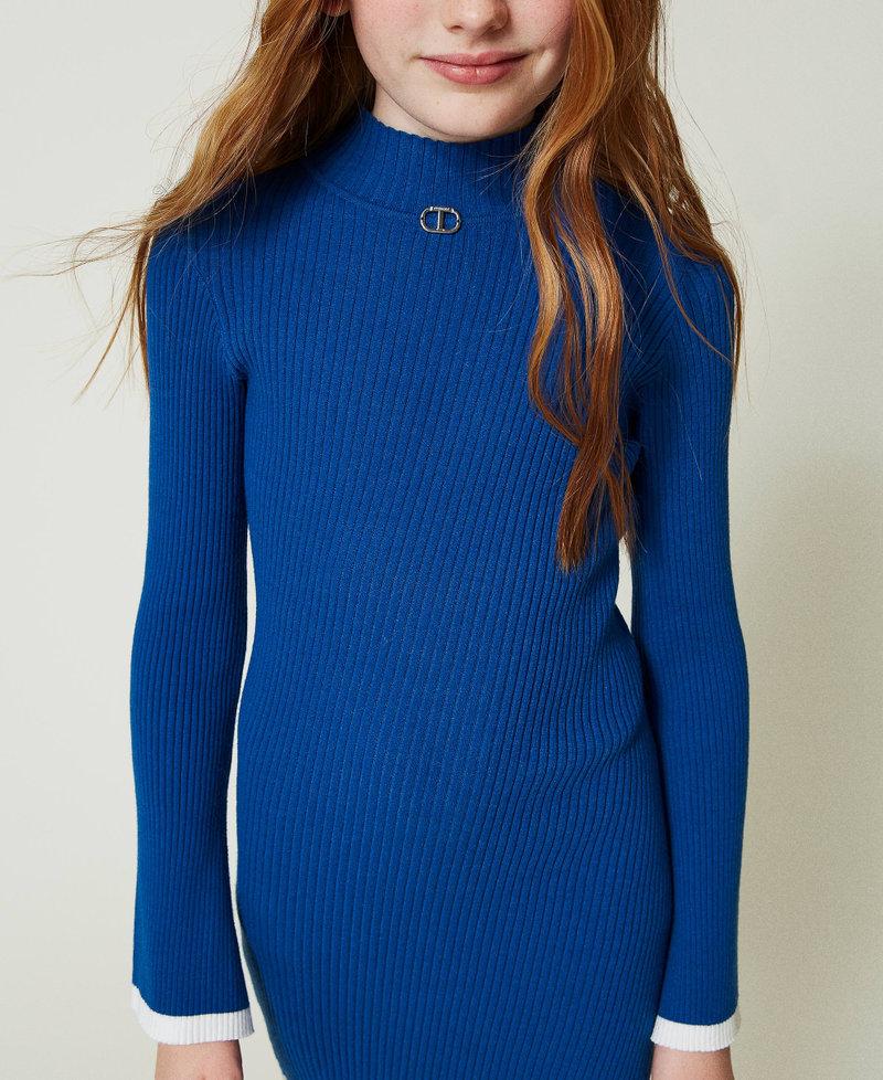 Scee by twin set Abito corto fitted in maglia a costine Spedizione Gratuita