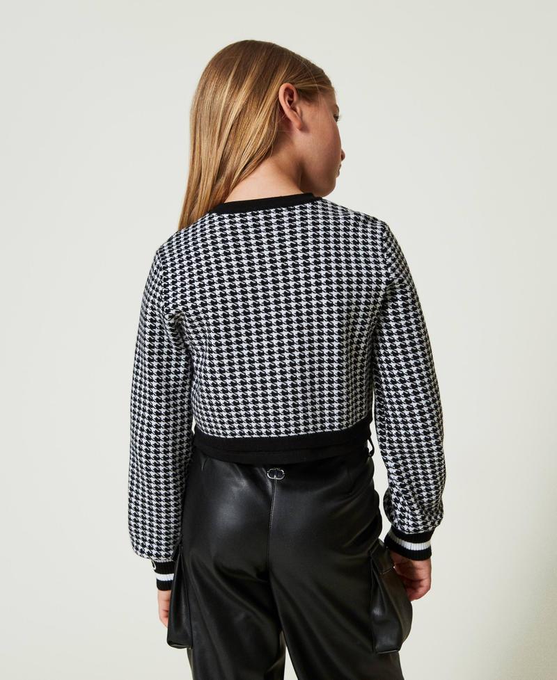 Scee by twin set Giacca in maglia jacquard pied de poule Negozi Online