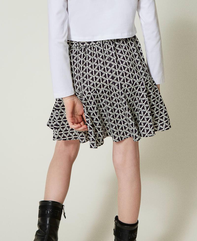 Scee by twin set Gonna pantalone in crêpe de Chine con stampa Fino Al -60%