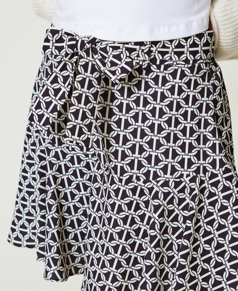 Scee by twin set Gonna pantalone in crêpe de Chine con stampa Fino Al -60%