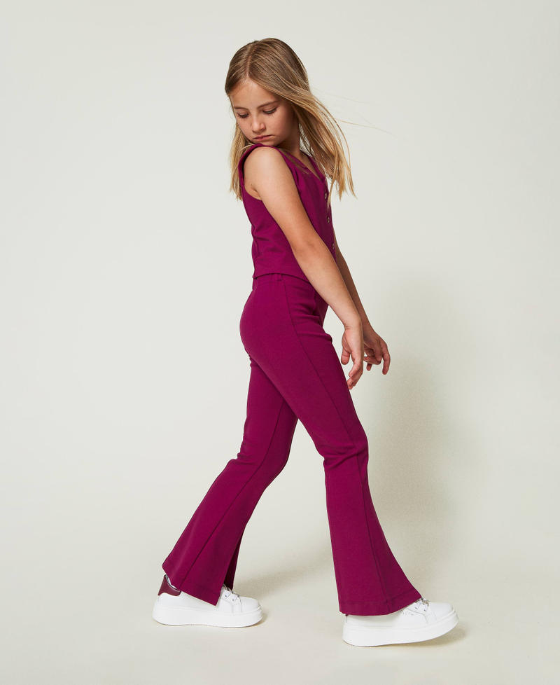 Scee by twin set Pantaloni flare con spacco Sottocosto