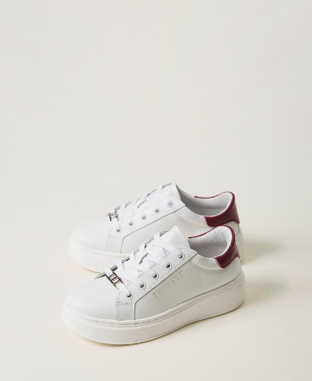 Scee by twin set Sneakers in pelle con logo Presa