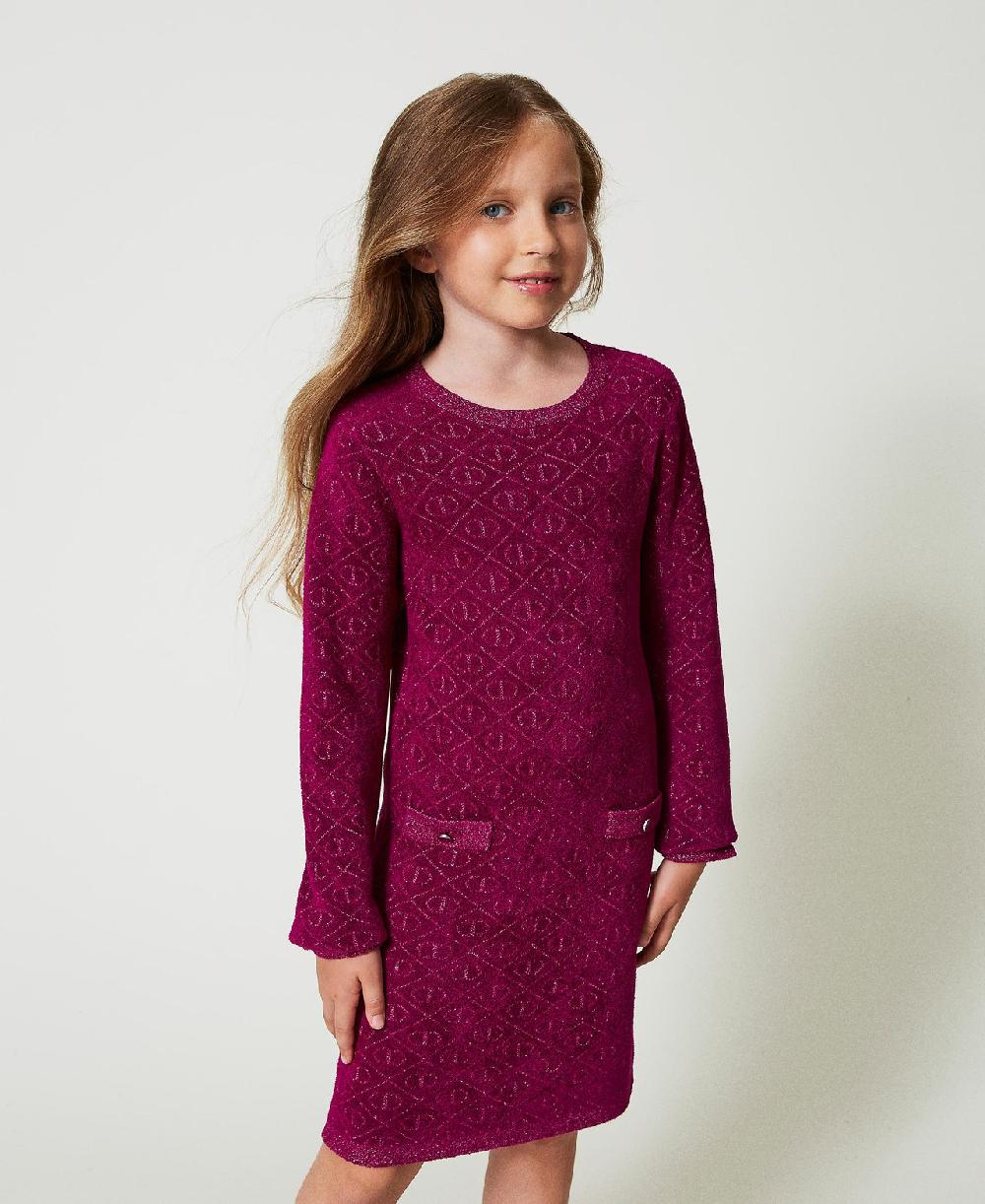 Scee by twin set Abito corto in maglia jacquard con Oval T Offerta