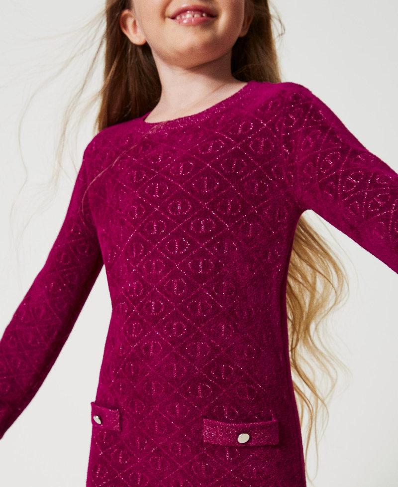 Scee by twin set Abito corto in maglia jacquard con Oval T Offerta