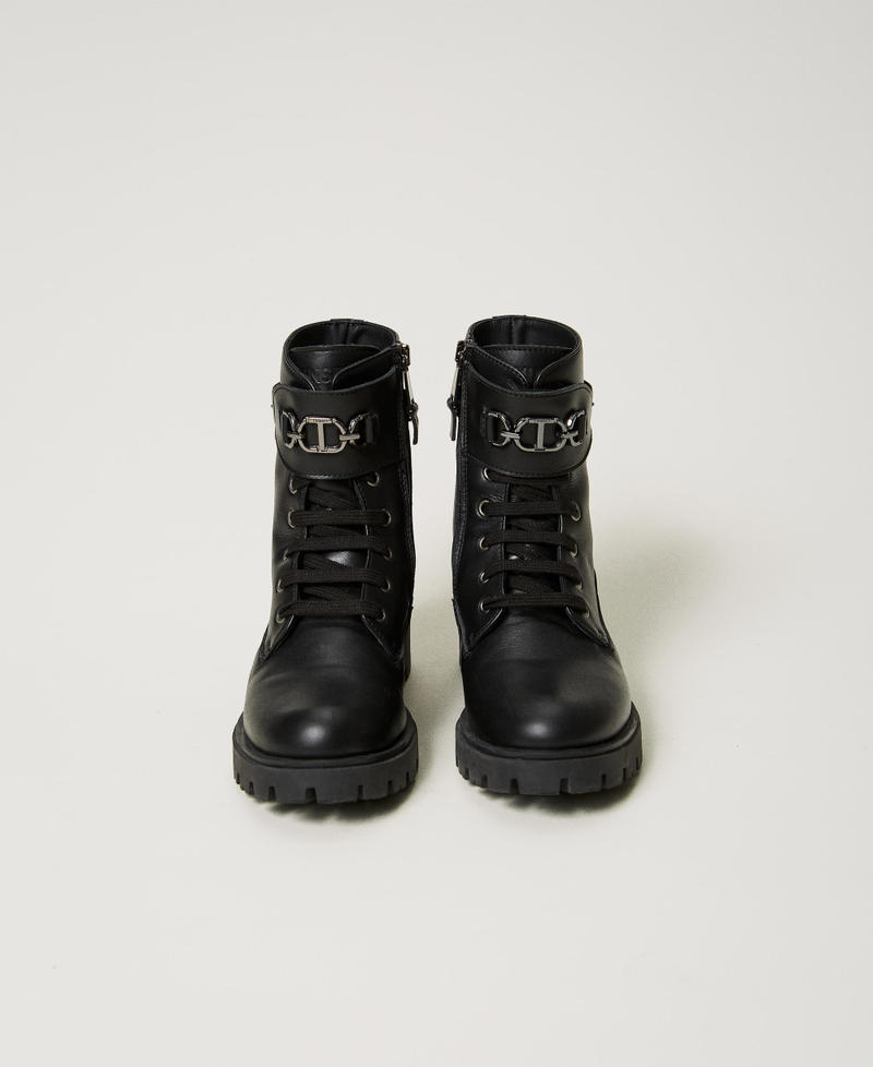 Scee by twin set Anfibi in pelle con cinturino Hotsell