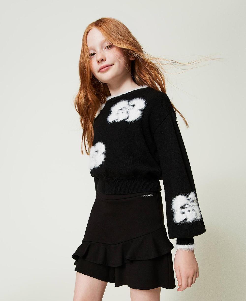 Scee by twin set Maglia con fiori a intarsio I Più Venduti