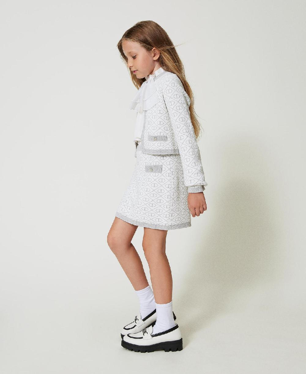 Scee by twin set Giacca in maglia jacquard con Oval T 2025