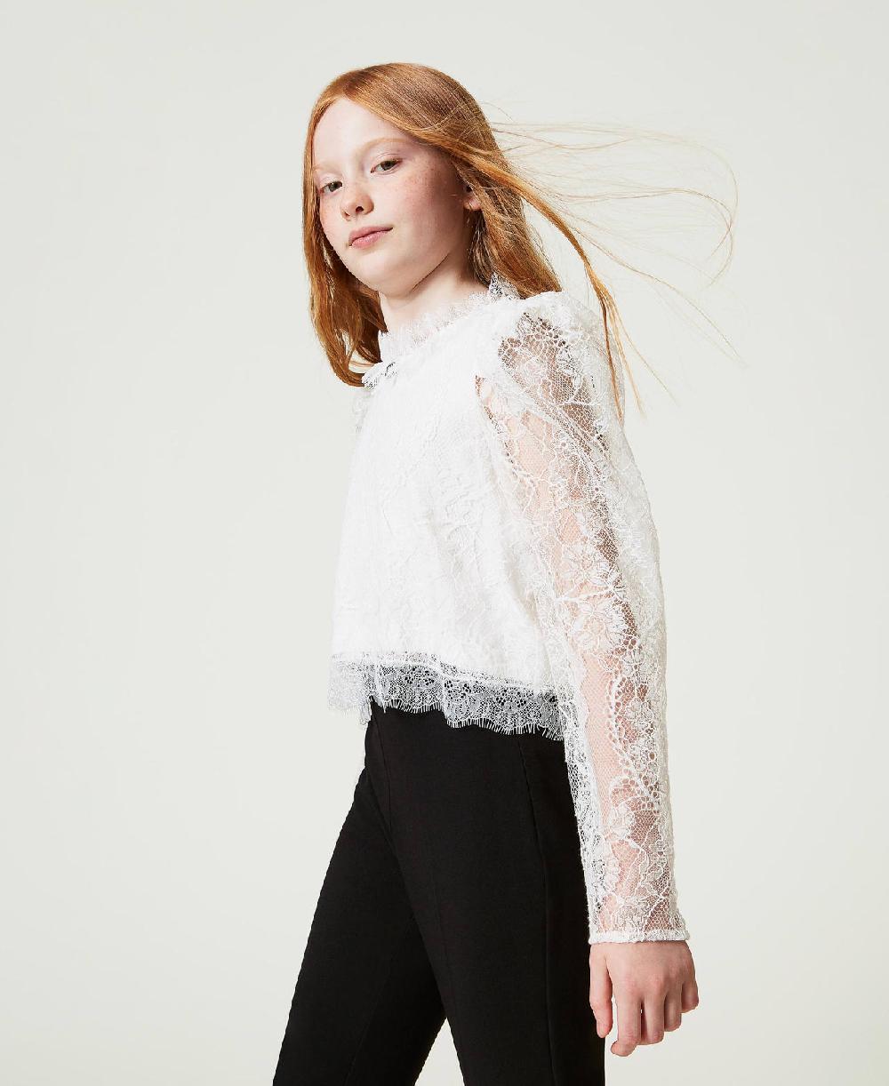 Scee by twin set Blusa in pizzo Valenciennes Qualità