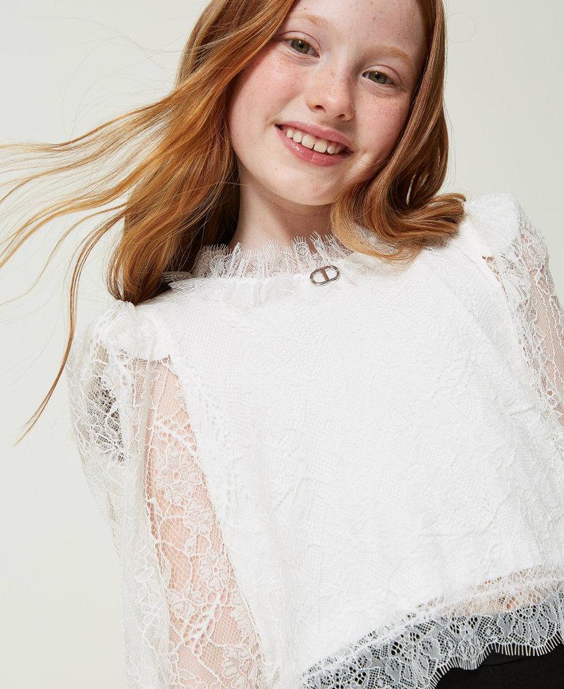 Scee by twin set Blusa in pizzo Valenciennes Qualità