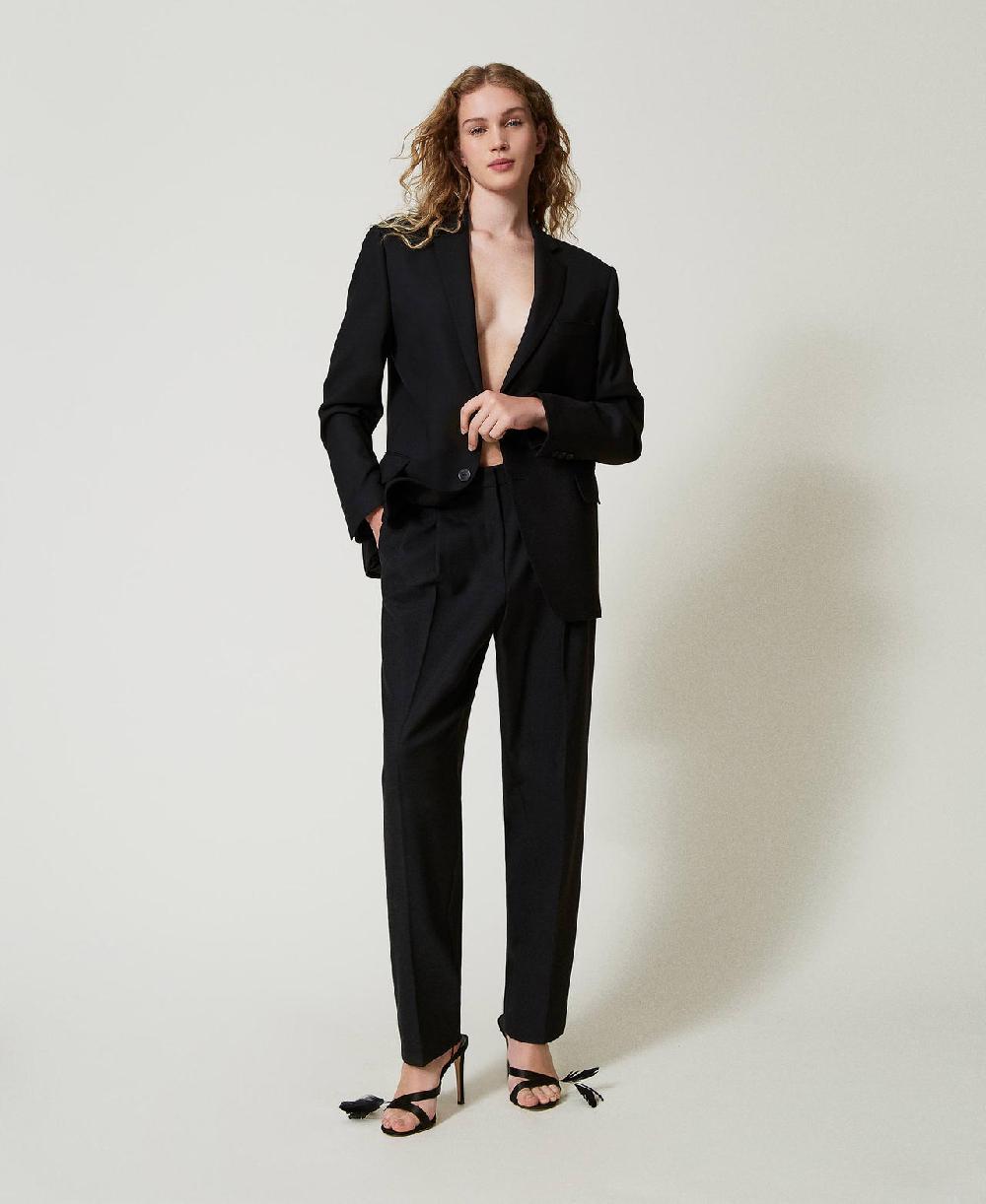Scee by twin set Pantaloni in serge misto lana Shopping Online