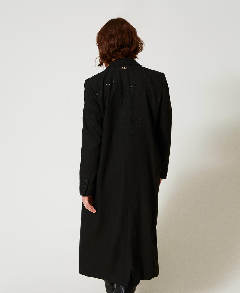 Scee by twin set Cappotto in panno con paillettes Prezzo Ridotto