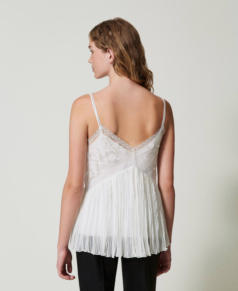 Scee by twin set Top in creponne e tulle Outlet