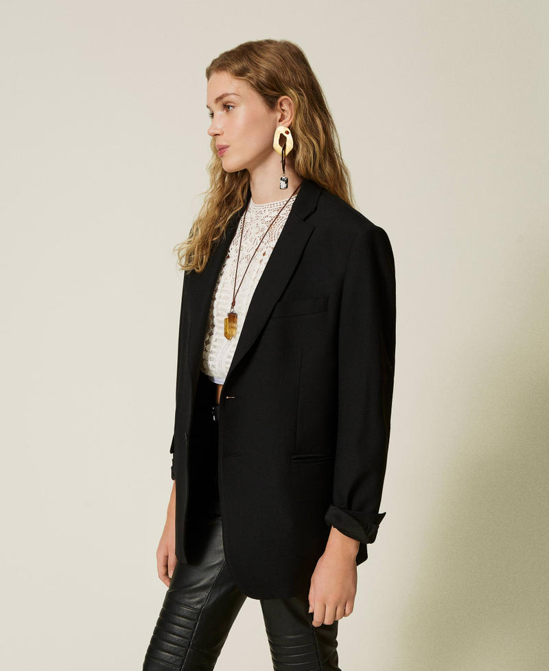 Scee by twin set Giacca blazer sartoriale in serge misto lana Hotsell