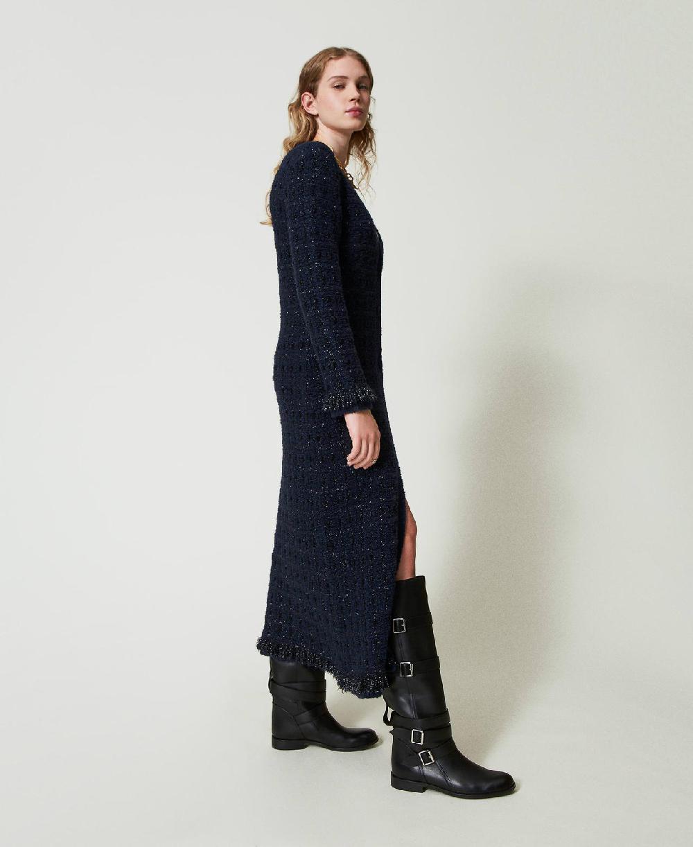 Scee by twin set Cardigan lungo jacquard check I Più Venduti