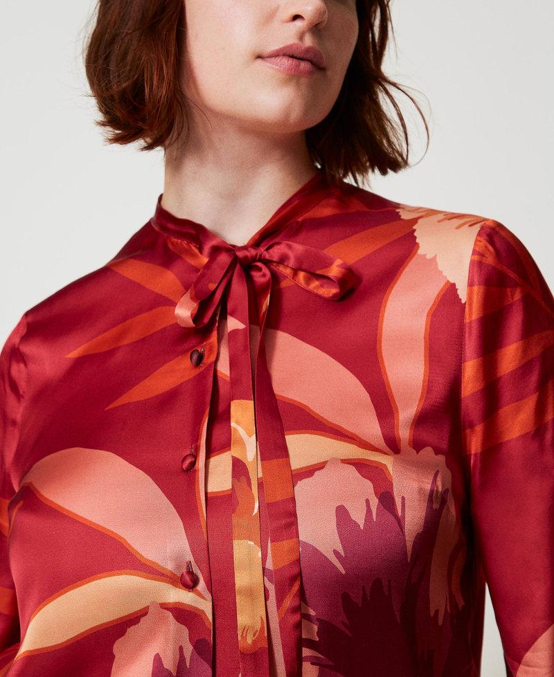 Scee by twin set Camicia in raso a fiori Italy