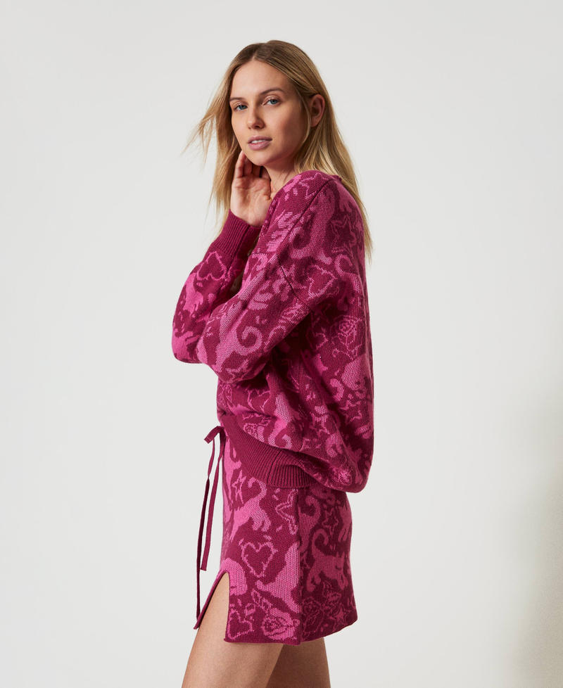 Scee by twin set Minigonna jacquard in filato Treeblend Italia