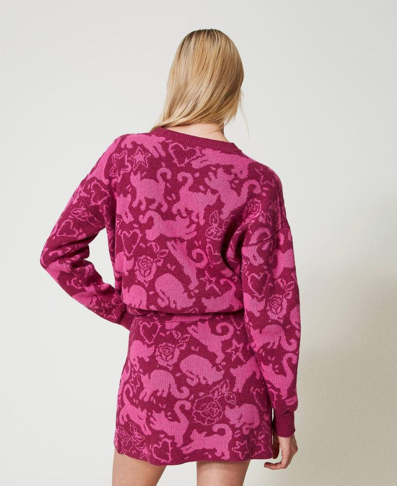Scee by twin set Minigonna jacquard in filato Treeblend Italia