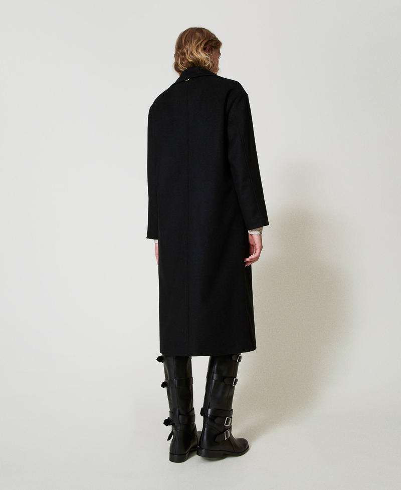 Scee by twin set Cappotto di linea morbida in misto lana In Linea