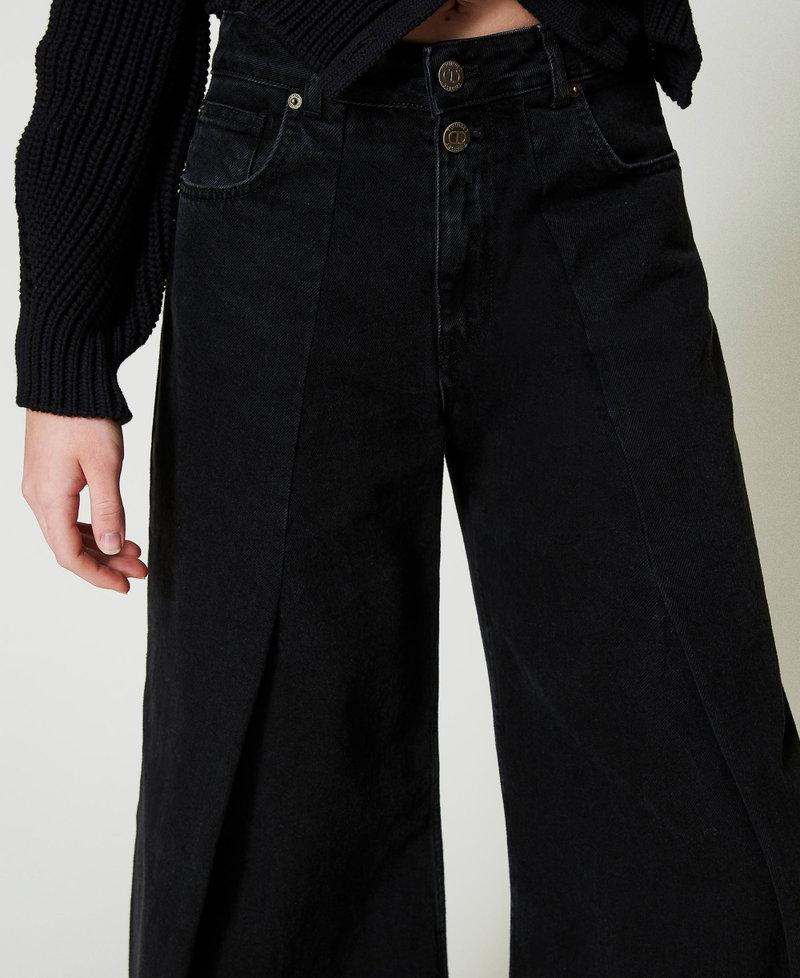 Scee by twin set Jeans cropped con doppi bottoni Qualità Garantita