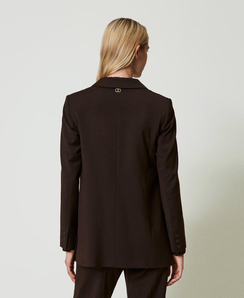 Scee by twin set Giacca blazer in lana stretch Online