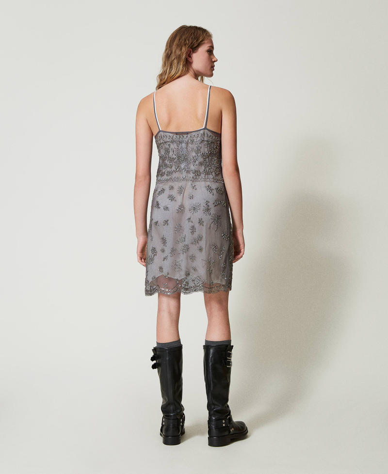 Scee by twin set Abito corto in tulle con ricamo a mano Saldi