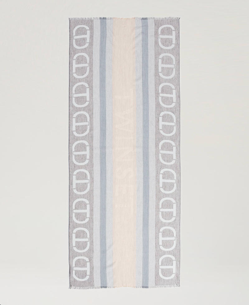 Scee by twin set Stola jacquard con Oval T In Saldo