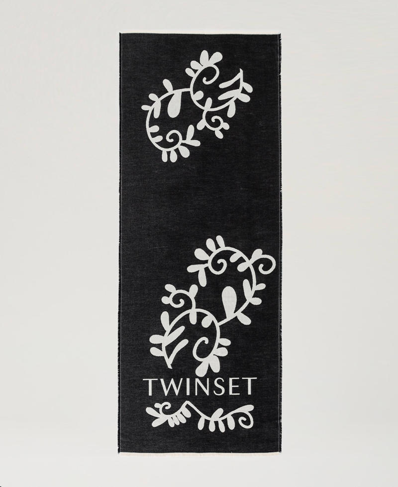 Scee by twin set Sciarpa jacquard con logo Nuova