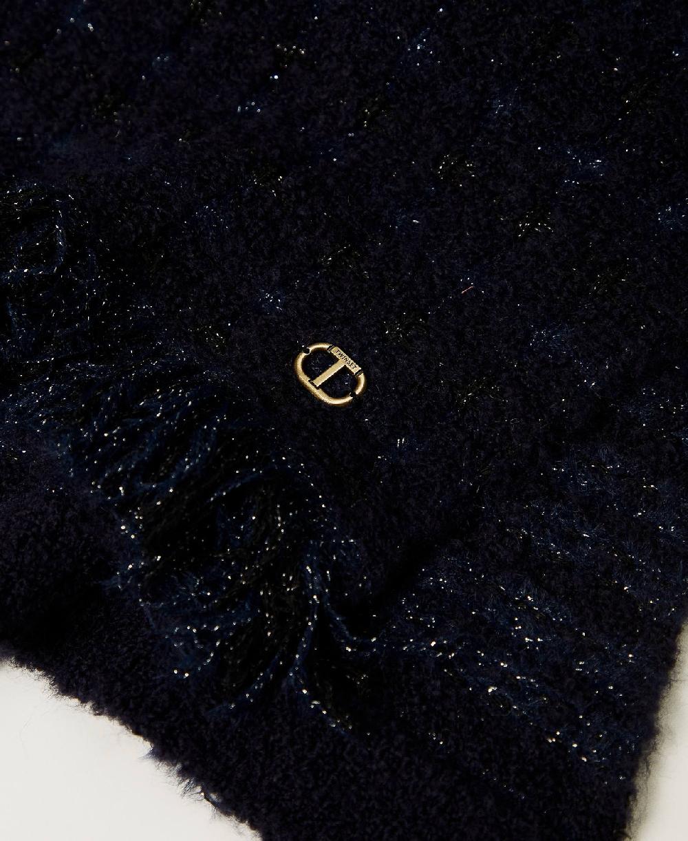 Scee by twin set Sciarpa in maglia con lurex e frange Cyber Monday