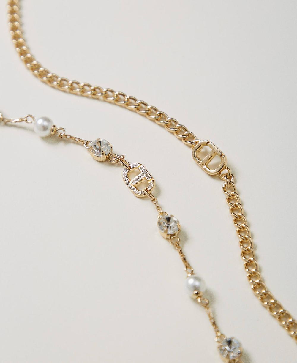 Scee by twin set Collana multifilo con strass e Oval T Nuovi prodotti