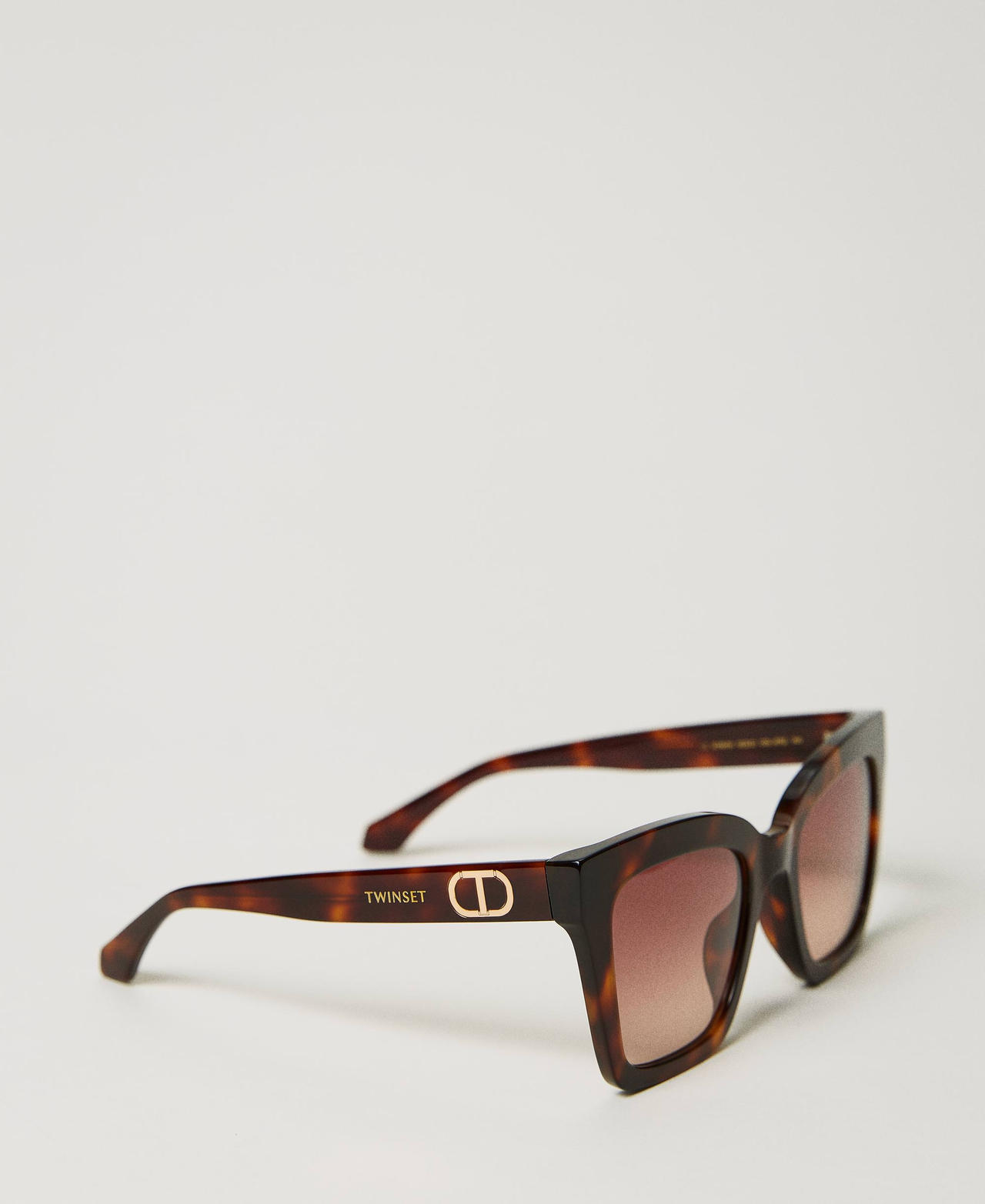 Scee by twin set Occhiali da sole squadrati tortoise Ritorno libero
